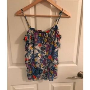 21 Women’s Floral Chiffon Spaghetti Strap Blouse